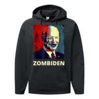 Funny Biden Halloween Zombie Zombiden President Performance Fleece Hoodie