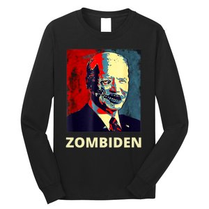 Funny Biden Halloween Zombie Zombiden President Long Sleeve Shirt