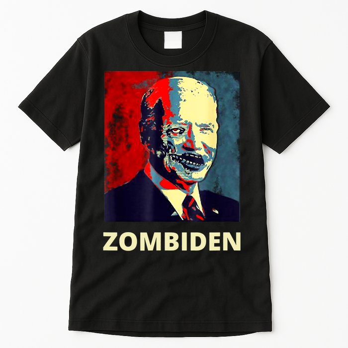 Funny Biden Halloween Zombie Zombiden President Tall T-Shirt