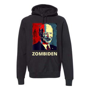 Funny Biden Halloween Zombie Zombiden President Premium Hoodie