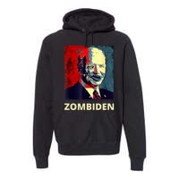 Funny Biden Halloween Zombie Zombiden President Premium Hoodie