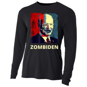 Funny Biden Halloween Zombie Zombiden President Cooling Performance Long Sleeve Crew