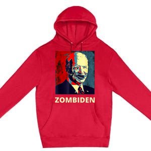 Funny Biden Halloween Zombie Zombiden President Premium Pullover Hoodie