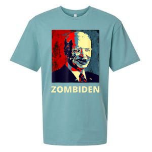 Funny Biden Halloween Zombie Zombiden President Sueded Cloud Jersey T-Shirt