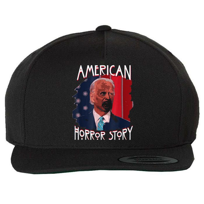 Funny Biden Horror American Ghost Story Halloween Wool Snapback Cap