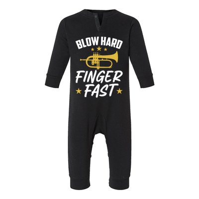 Flügelhorn Blow Hard Finger Fast Funny Flugelhorn Meaningful Gift Infant Fleece One Piece