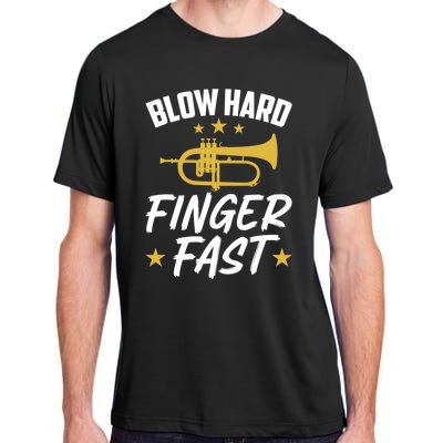 Flügelhorn Blow Hard Finger Fast Funny Flugelhorn Meaningful Gift Adult ChromaSoft Performance T-Shirt