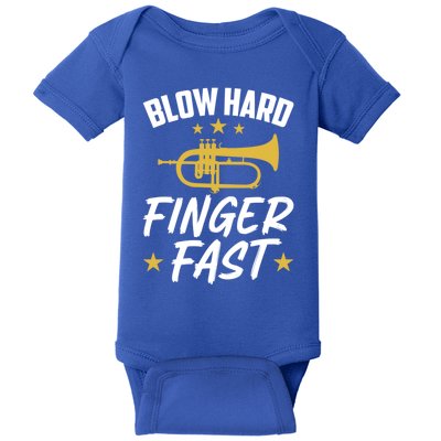 Flügelhorn Blow Hard Finger Fast Funny Flugelhorn Meaningful Gift Baby Bodysuit