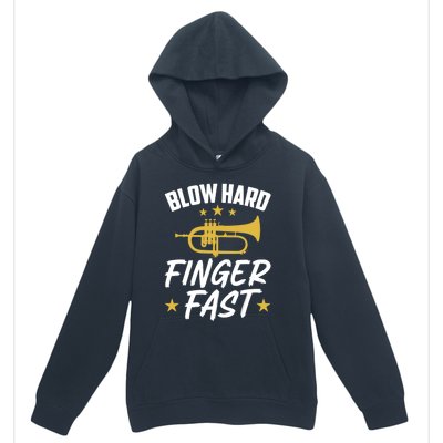 Flügelhorn Blow Hard Finger Fast Funny Flugelhorn Meaningful Gift Urban Pullover Hoodie