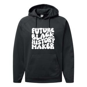 Future Black History Maker Proud African American Afro Girl Performance Fleece Hoodie