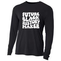 Future Black History Maker Proud African American Afro Girl Cooling Performance Long Sleeve Crew