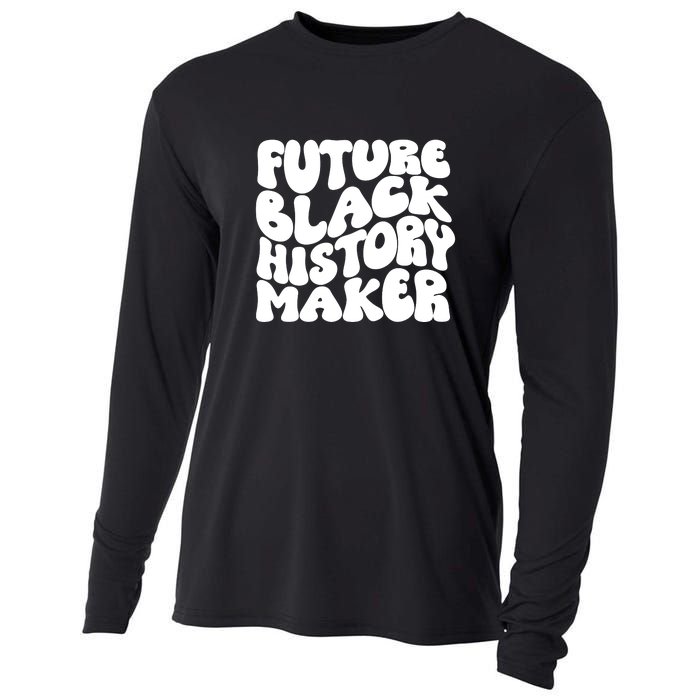 Future Black History Maker Proud African American Afro Girl Cooling Performance Long Sleeve Crew