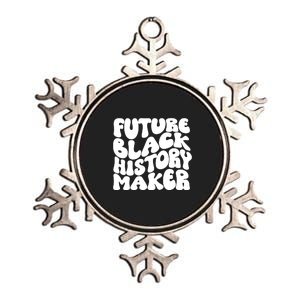 Future Black History Maker Proud African American Afro Girl Metallic Star Ornament