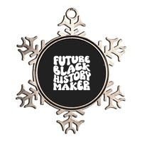 Future Black History Maker Proud African American Afro Girl Metallic Star Ornament