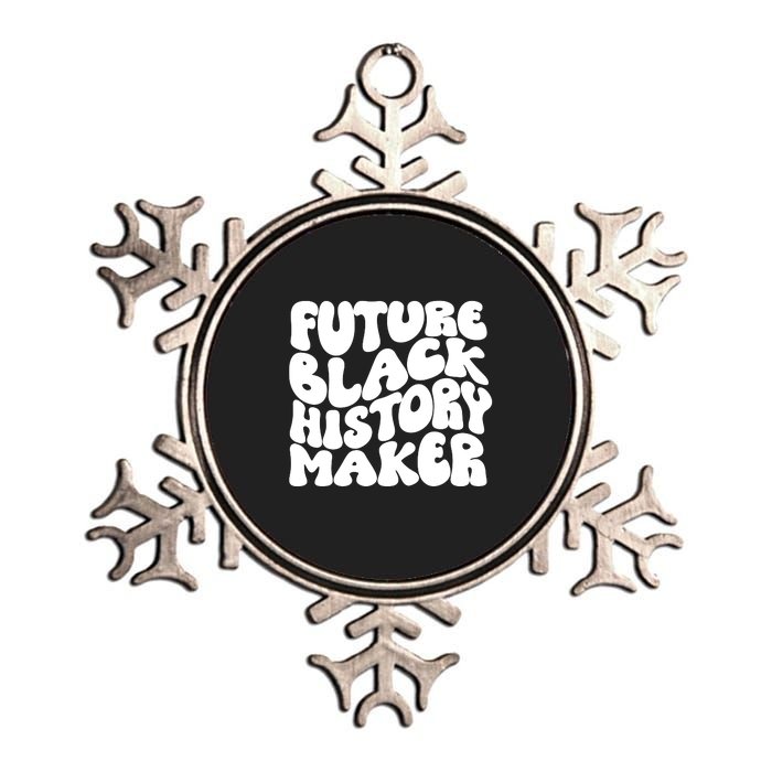 Future Black History Maker Proud African American Afro Girl Metallic Star Ornament