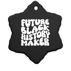 Future Black History Maker Proud African American Afro Girl Ceramic Star Ornament