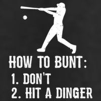 Funny Baseball Hitter Player How To Bunt DonT Hit A Dinger Gift 7 Panel Mesh Trucker Snapback Hat