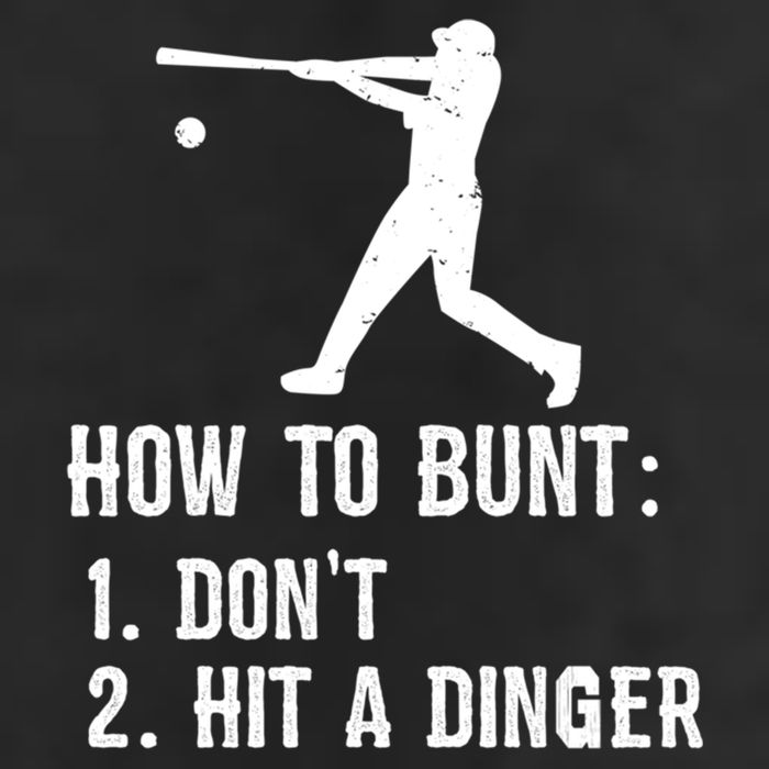 Funny Baseball Hitter Player How To Bunt DonT Hit A Dinger Gift 7 Panel Mesh Trucker Snapback Hat