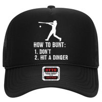 Funny Baseball Hitter Player How To Bunt DonT Hit A Dinger Gift Hat