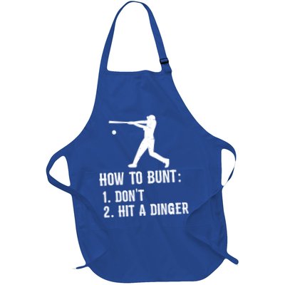 Funny Baseball Hitter Player How To Bunt DonT Hit A Dinger Gift Apron