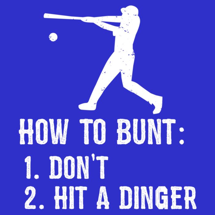 Funny Baseball Hitter Player How To Bunt DonT Hit A Dinger Gift Womens T-Shirt