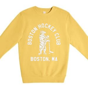 Funny Boston Hockey Club Boston Ma Premium Crewneck Sweatshirt