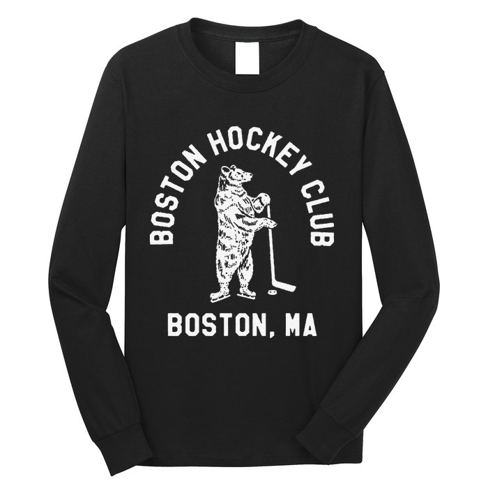 Funny Boston Hockey Club Boston Ma Long Sleeve Shirt