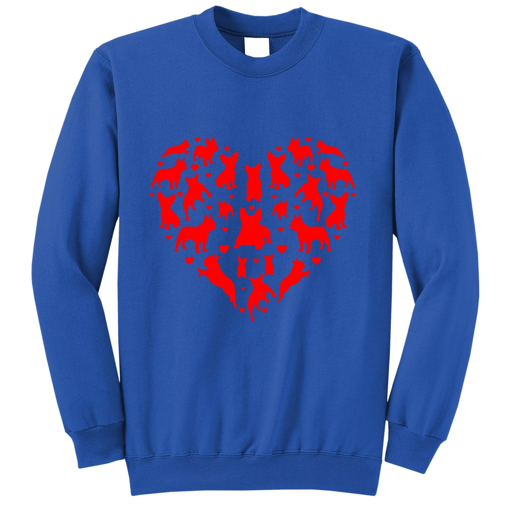 French Bulldogs Hearts Love Dog Lover Valentines Day Gift Sweatshirt