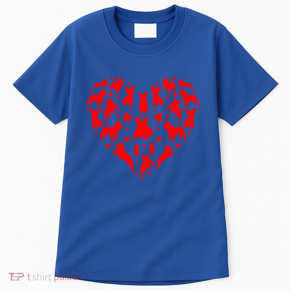 French Bulldogs Hearts Love Dog Lover Valentines Day Gift Tall T-Shirt