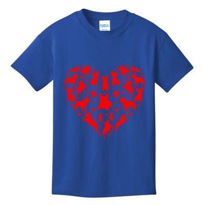 French Bulldogs Hearts Love Dog Lover Valentines Day Gift Kids T-Shirt