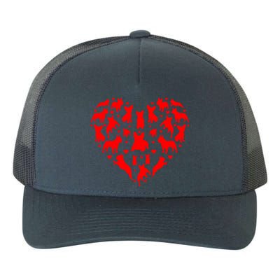 French Bulldogs Hearts Love Dog Lover Valentines Day Gift Yupoong Adult 5-Panel Trucker Hat