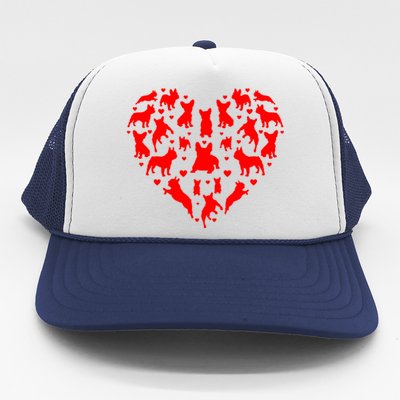 French Bulldogs Hearts Love Dog Lover Valentines Day Gift Trucker Hat