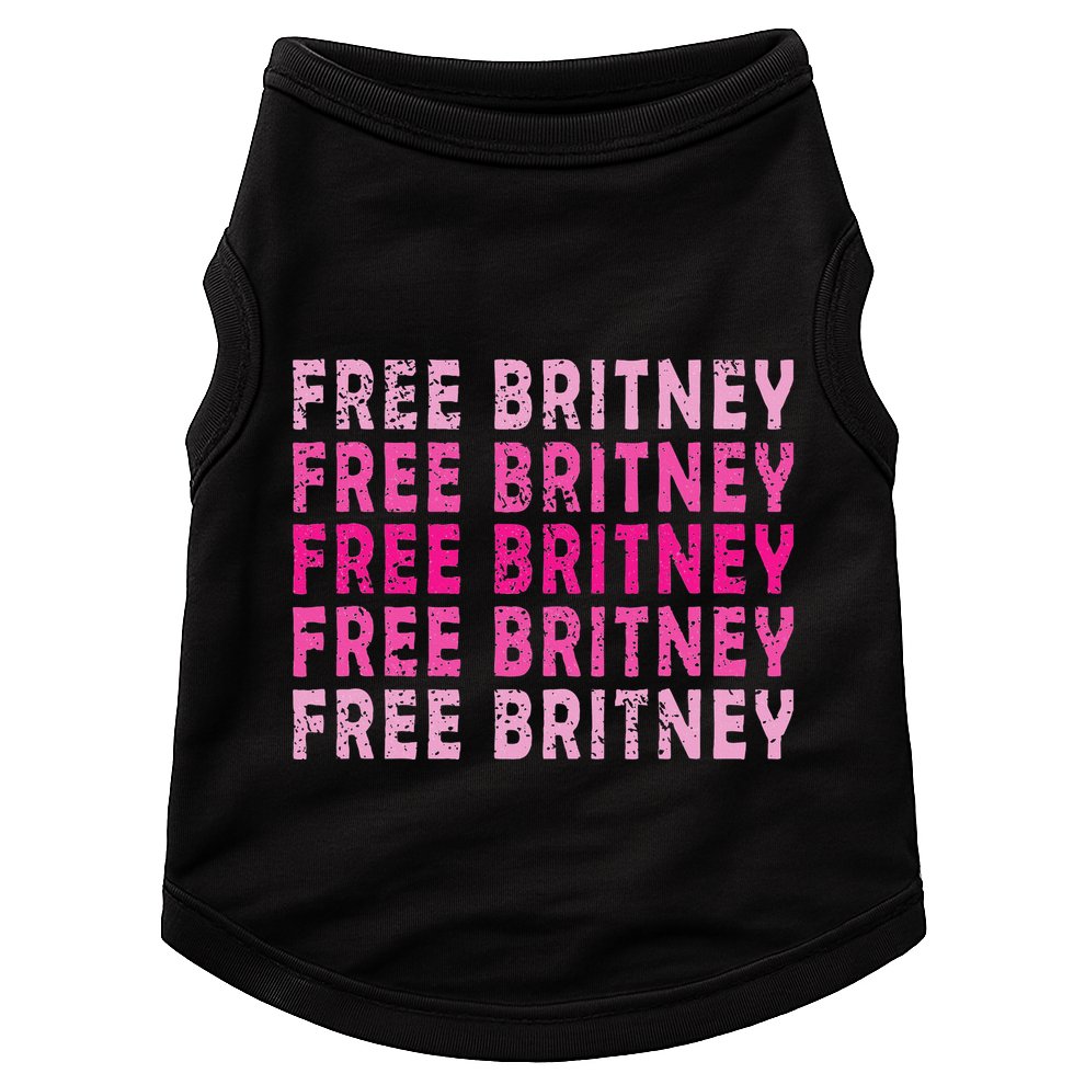 Free Britney Hashtag Vintage Graphic Pop Culture Gift Doggie Tank