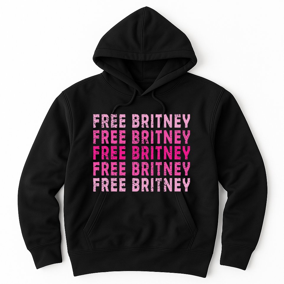 Free Britney Hashtag Vintage Graphic Pop Culture Gift Hoodie
