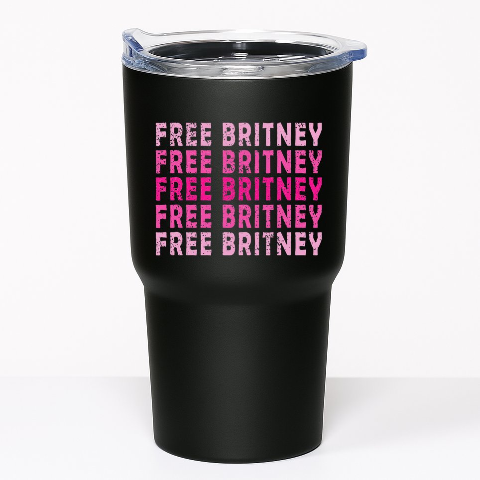 Free Britney Hashtag Vintage Graphic Pop Culture Gift Tumbler