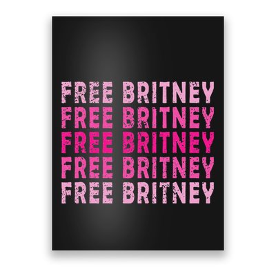Free Britney Hashtag Vintage Graphic Pop Culture Gift Poster