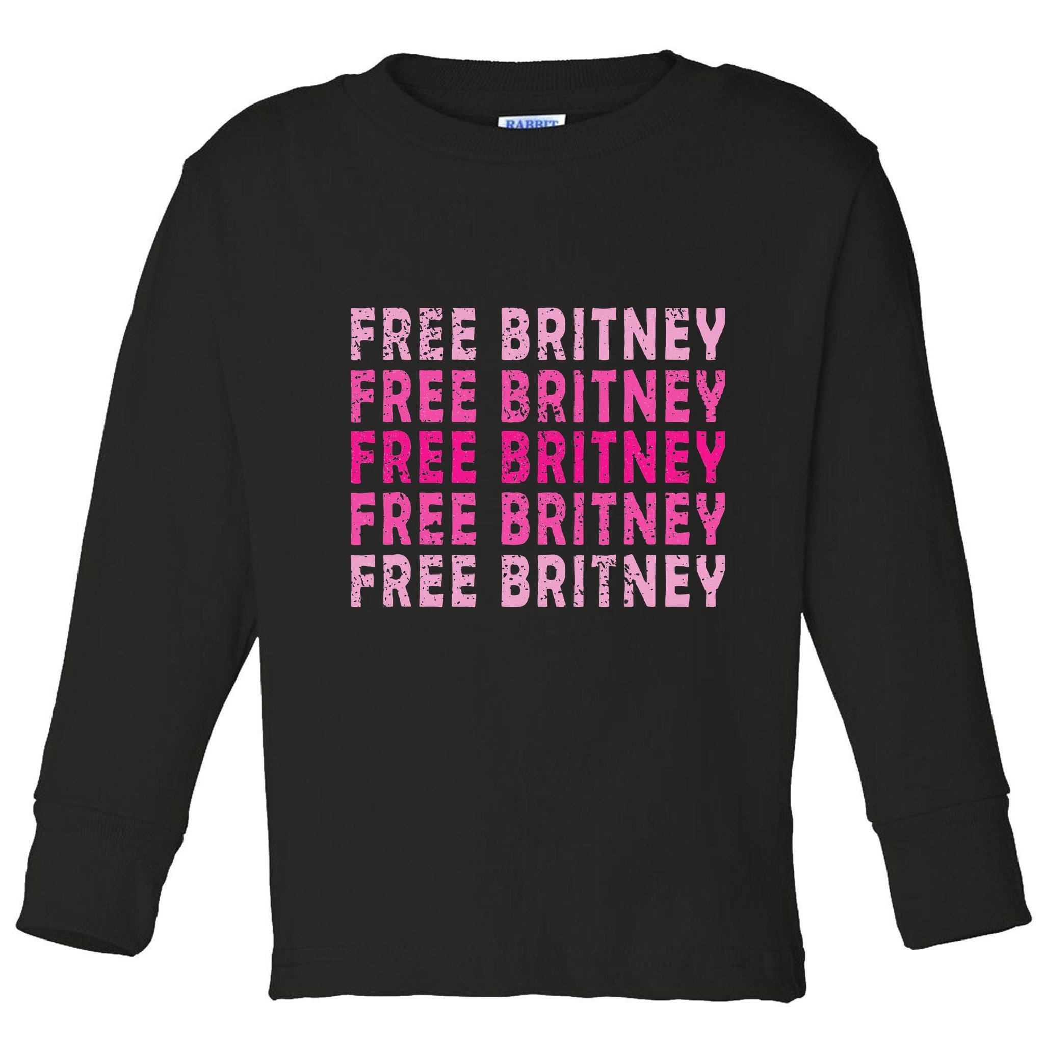 Free Britney Hashtag Vintage Graphic Pop Culture Gift Toddler Long Sleeve Shirt