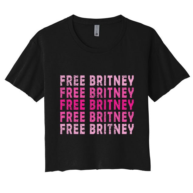 Free Britney Hashtag Vintage Graphic Pop Culture Gift Crop Top