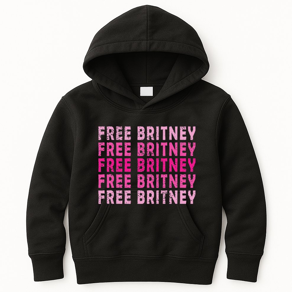 Free Britney Hashtag Vintage Graphic Pop Culture Gift Kids Hoodie