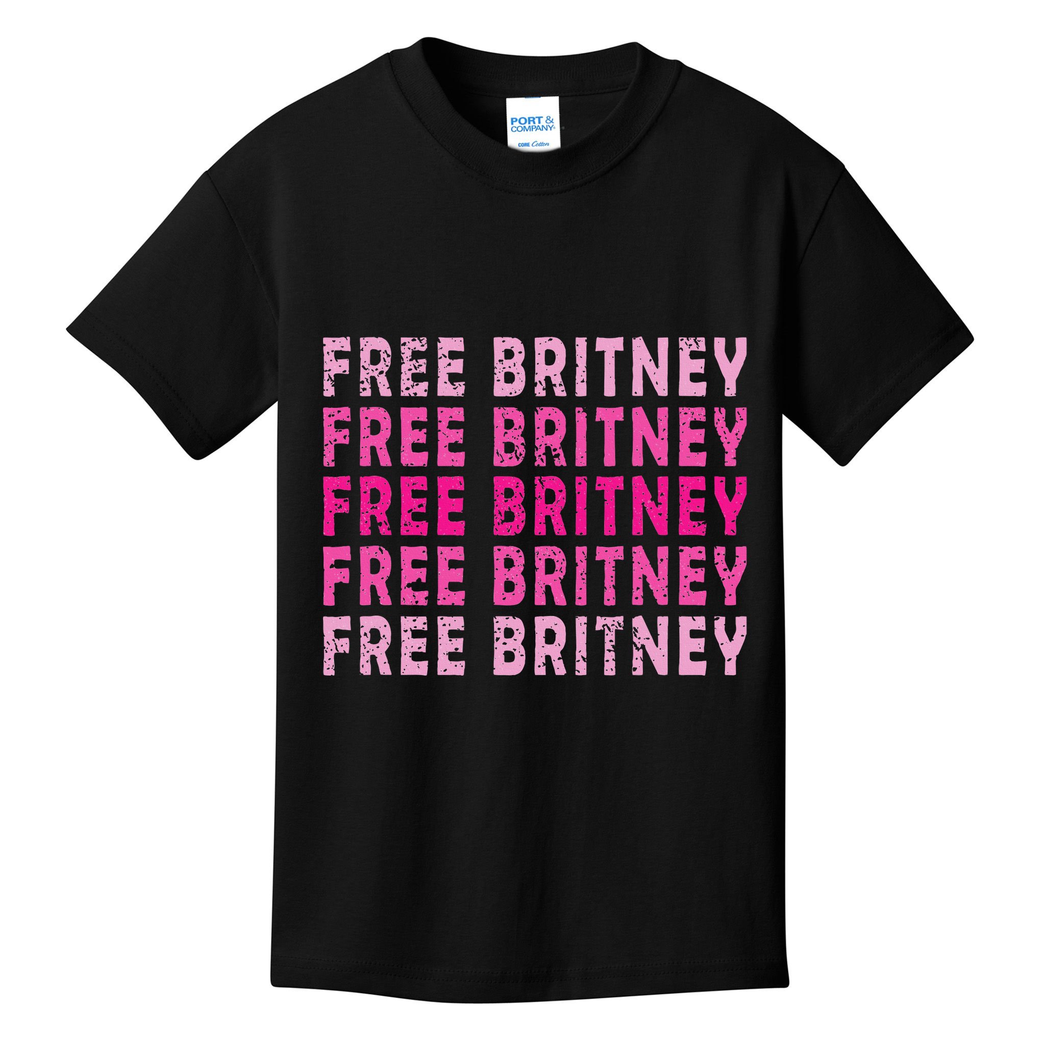 Free Britney Hashtag Vintage Graphic Pop Culture Gift Kids T-Shirt