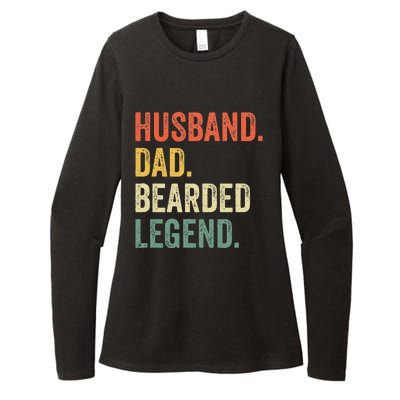 Funny Bearded Husband Dad Beard Legend Vintage Womens CVC Long Sleeve Shirt