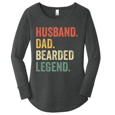 Funny Bearded Husband Dad Beard Legend Vintage Women's Perfect Tri Tunic Long Sleeve Shirt