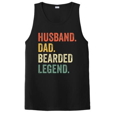 Funny Bearded Husband Dad Beard Legend Vintage PosiCharge Competitor Tank