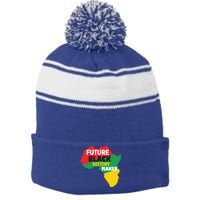 Future Black History Maker For Black History Month Gift African Pride Stripe Pom Pom Beanie