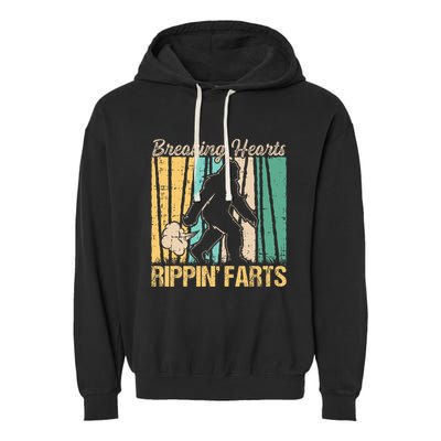 Funny Breaking Hearts Ripping Farts Sasquatch Bigfoot Garment-Dyed Fleece Hoodie