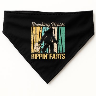 Funny Breaking Hearts Ripping Farts Sasquatch Bigfoot USA-Made Doggie Bandana