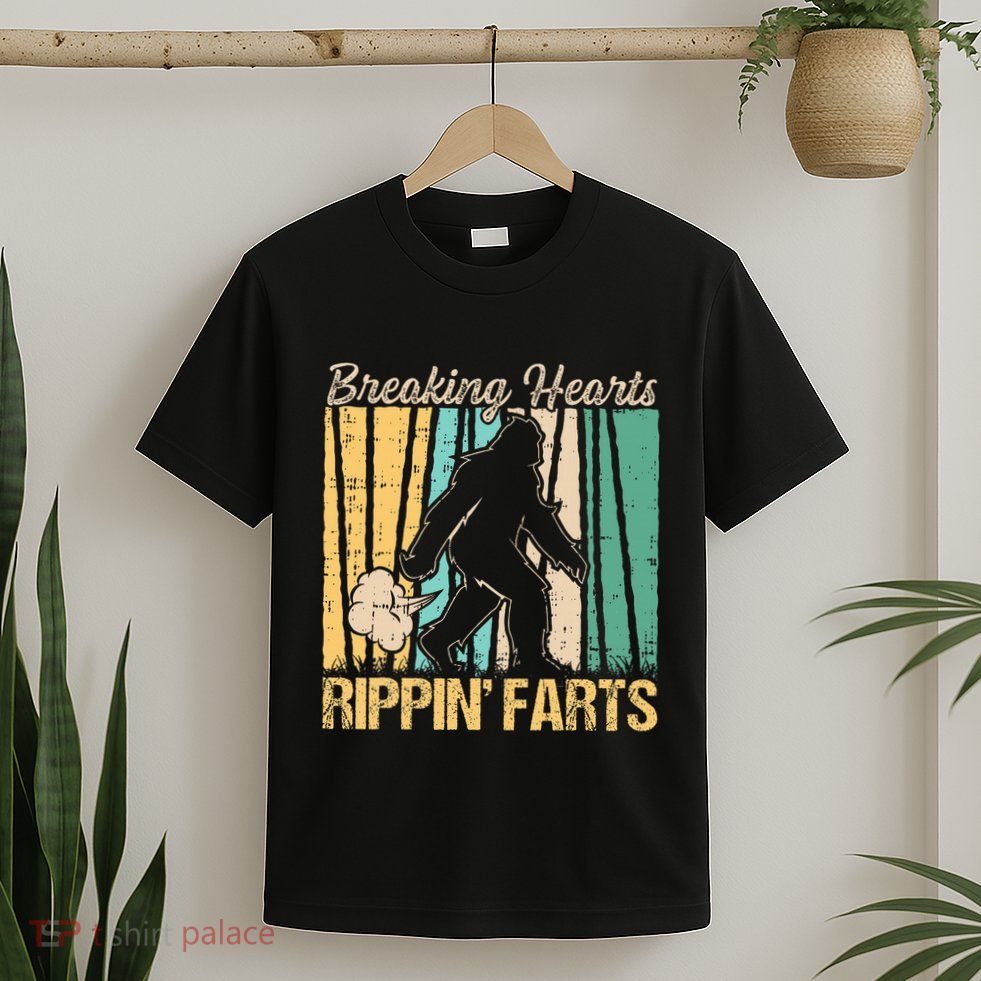 Funny Breaking Hearts Ripping Farts Sasquatch Bigfoot T-Shirt