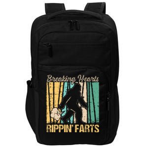 Funny Breaking Hearts Ripping Farts Sasquatch Bigfoot Impact Tech Backpack