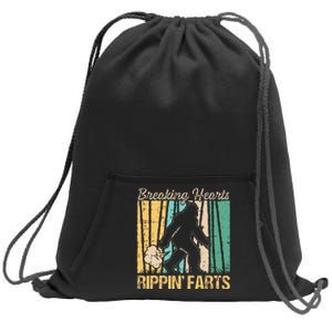 Funny Breaking Hearts Ripping Farts Sasquatch Bigfoot Sweatshirt Cinch Pack Bag