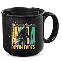 Funny Breaking Hearts Ripping Farts Sasquatch Bigfoot 15oz Campfire Ceramic Mug